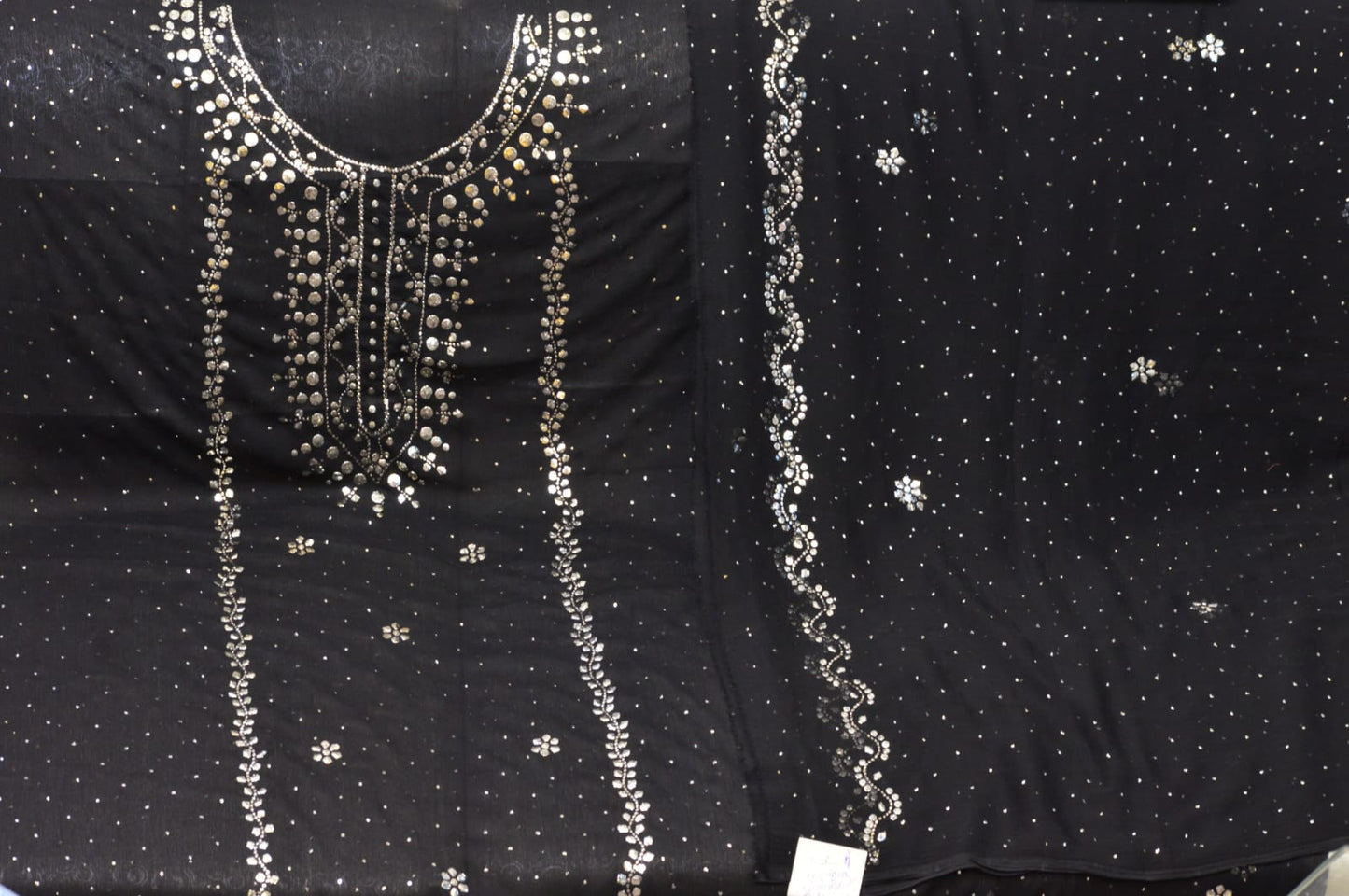 Pakistani Ginger Chiffon 3-Piece – Embroidered Gala & Dupatta Pallu | Chari Design