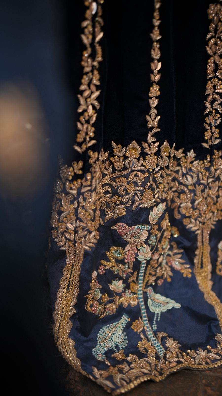 Velvet Zardozi Bridal Lehenga – A Regal Statement of Tradition & Elegance