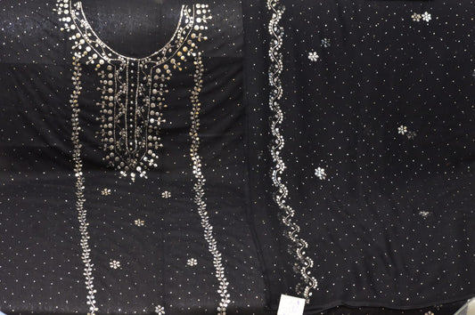 Pakistani Ginger Chiffon 3-Piece – Embroidered Gala & Dupatta Pallu | Chari Design